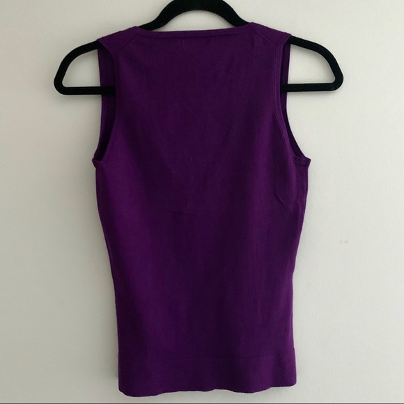 Hugo Boss purple sweater vest with button detail - Picture 2 of 4